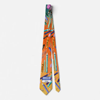 Cravate Fournitures scolaires motif ombré
