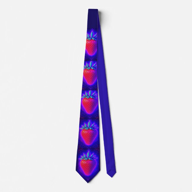 Cravate Fraise néon Look tie vivifiante (Devant)