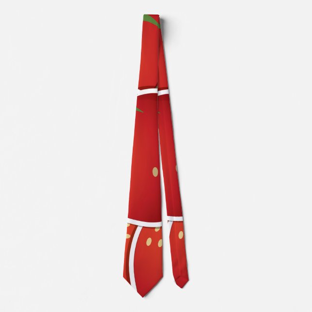 Cravate Fraises funky (Devant)