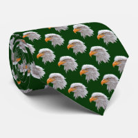 Cravate française aigle double face (vert foncé)