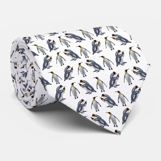 Cravate française King Penguin (Choisir la couleur (Roulé)