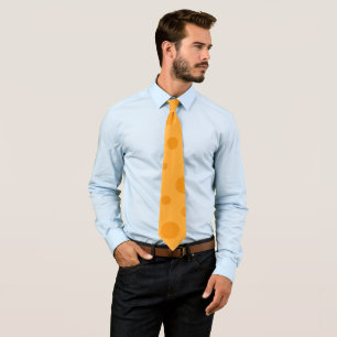 Cravate Fromage suisse jaune Motif sans fil