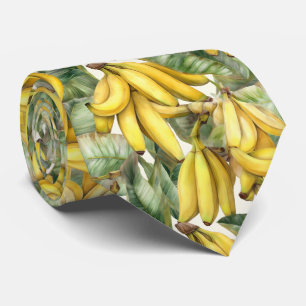 Cravate Fruit motif cool à la banane carrelée