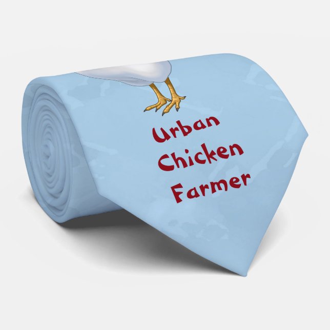 Cravate Funny Fowl Language Urban Chicken Farmer (Roulé)