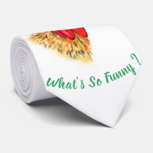 Cravate Funny Surprised Curious Rooster - What's So Funny