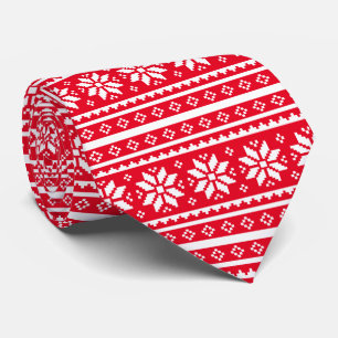 Cravate Funny Ugly Christmas Sweater pattern neck tie