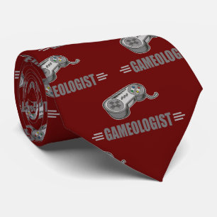 Cravate Funny Video Gamer Gameologist Controller Red