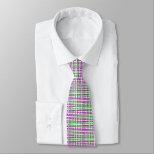 Cravate Fuschsia et bandes d'enclenchement vert