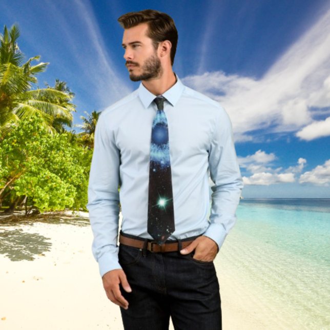 Cravate Galaxie spirale céleste Nebula Cluster Stars Étinc (Créateur téléchargé)