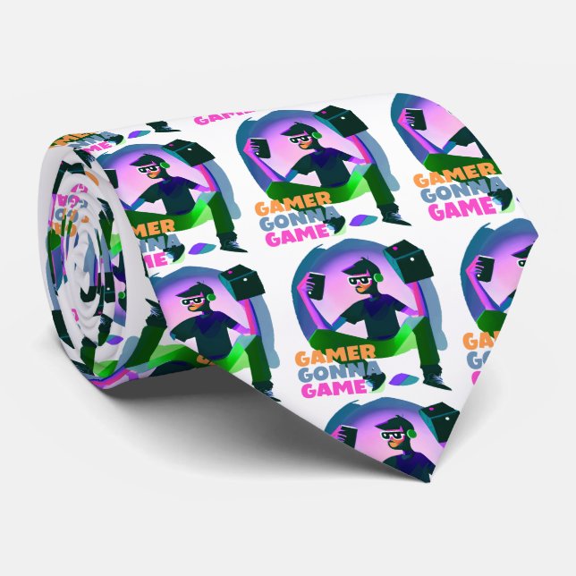 CRAVATE GAMER GONNA JEU (Roulé)