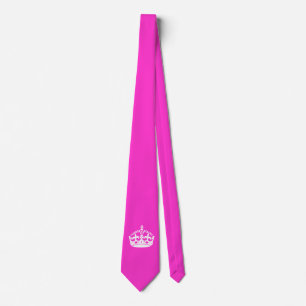 Cravate GARDEZ CALM CROWN sur Hot Pink Personnaliser This!