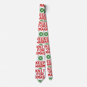 Cravate Gardez chaud et tricot pour Noël