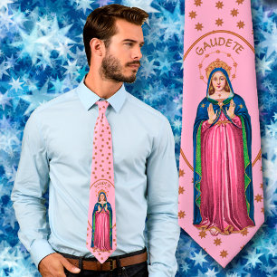 Cravate Gaudete! (Anglais: Réjouissez-vous!) Vierge Marie 