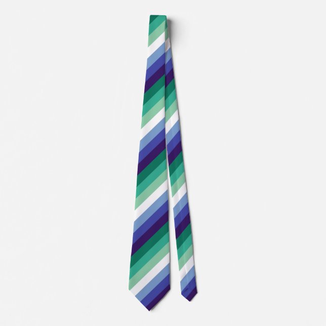 Cravate Gay Men's Pride, Striped Print, LGBTQ FIDE (Devant)