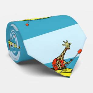 Cravate Gayak de mer de girafe de dessin animé
