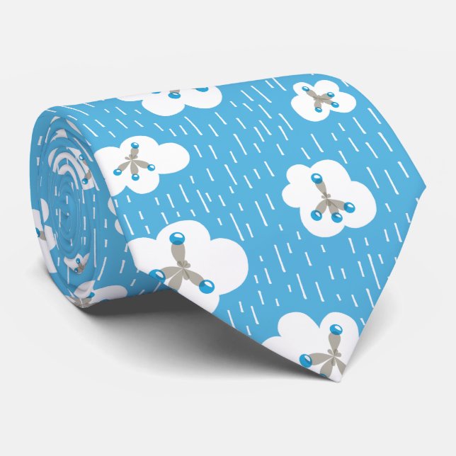 Cravate Geek enseignant en chimie organique (Roulé)