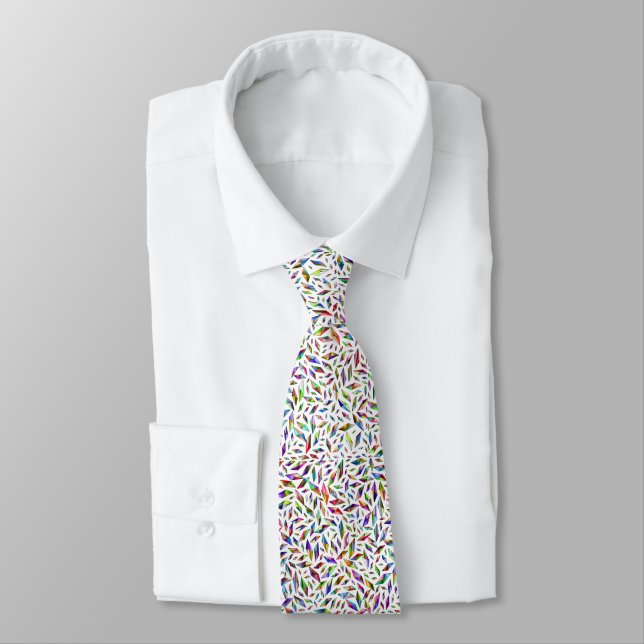 Cravate Gemmes de diamant musclé modernes en blanc (Attaché)