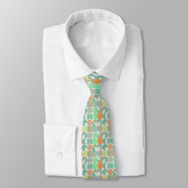 Cravate géométrique moderne multicolore (Attaché)