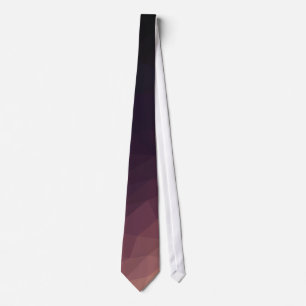 Cravate géométrique moderne rose/violet/noir hom