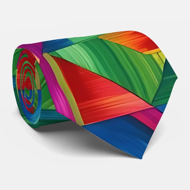 Cravate géométrique prismatique (Roulé)