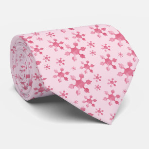 Cravate Géométrique Snowflakes - Rose