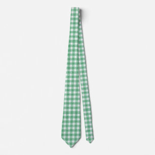 Cravate Gingham vert menthe