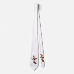 Cravate Giraffe de Noël cosy, sur mesure