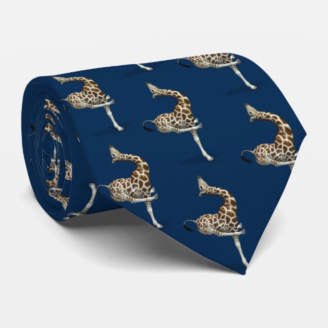 Cravate Giraffe sportive bizarre (Roulé)
