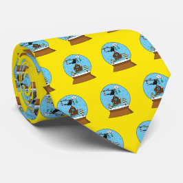 Cravate Globe des neiges avec chant Blackbird