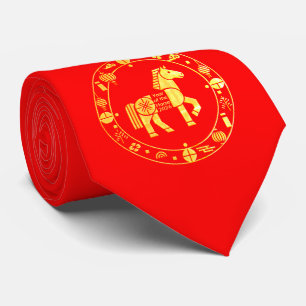 Cravate Gold Chinese nouvelle année 2026