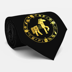 Cravate Gold Chinese nouvelle année 2026