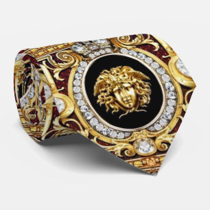 Cravate Golden Medusa Gems