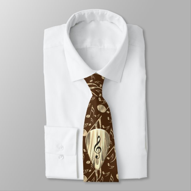 Cravate Golden Plectron - Design élégant pour les mélomane (Attaché)