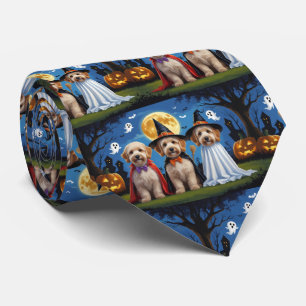 Cravate Goldendoodle Chiens Citrouille Halloween Funny