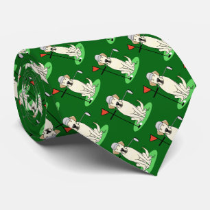 Cravate Golf Golfing Yellow Lab Labrador Retriever Chien