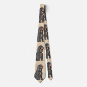 Cravate Gordon Setter Peinture - Joli art original chien