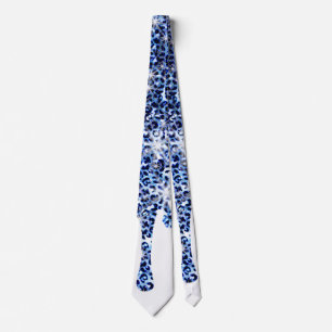 Cravate goutte-à-goutte bleu Cheetah