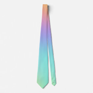 Cravate Gradient arc-en-ciel Pastel Freeform