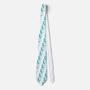 Cravate Grand-maman - Cancer ovarien de ruban turquoise