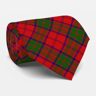 Cravate Grant tartan rouge vert plaid