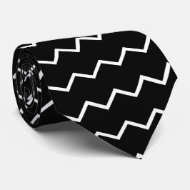 Cravate graphique en français noir et blanc