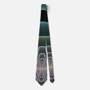 Cravate Graphique géométrique Turquoise moderne