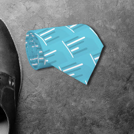 Cravate Graphiques Blue Bar Motif sans couture