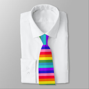 Cravate Gras Rainbow Stripes.