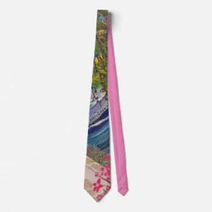 Cravate Greek Holidays Blue and Pink Tie