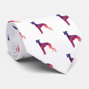 Cravate Greyhound Geo Pattern Silhouette