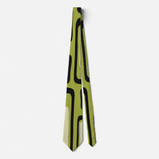 Cravate Grille rectangulaire arrondie verte de style rétro