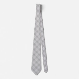 Cravate gris et blanc de plaid