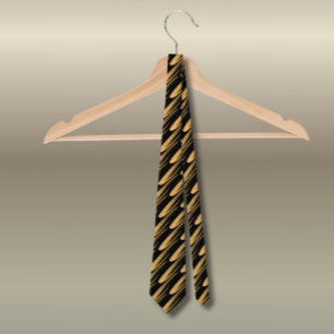 Cravate Groom Gold et Mariage noir