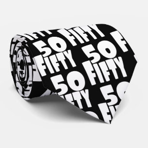 Cravate Grosse cinquantaine en grandes lettres BIG 50